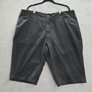 VINTAGE Ben Davis Men Shorts 42 Black Twill‎ Logo Work USA